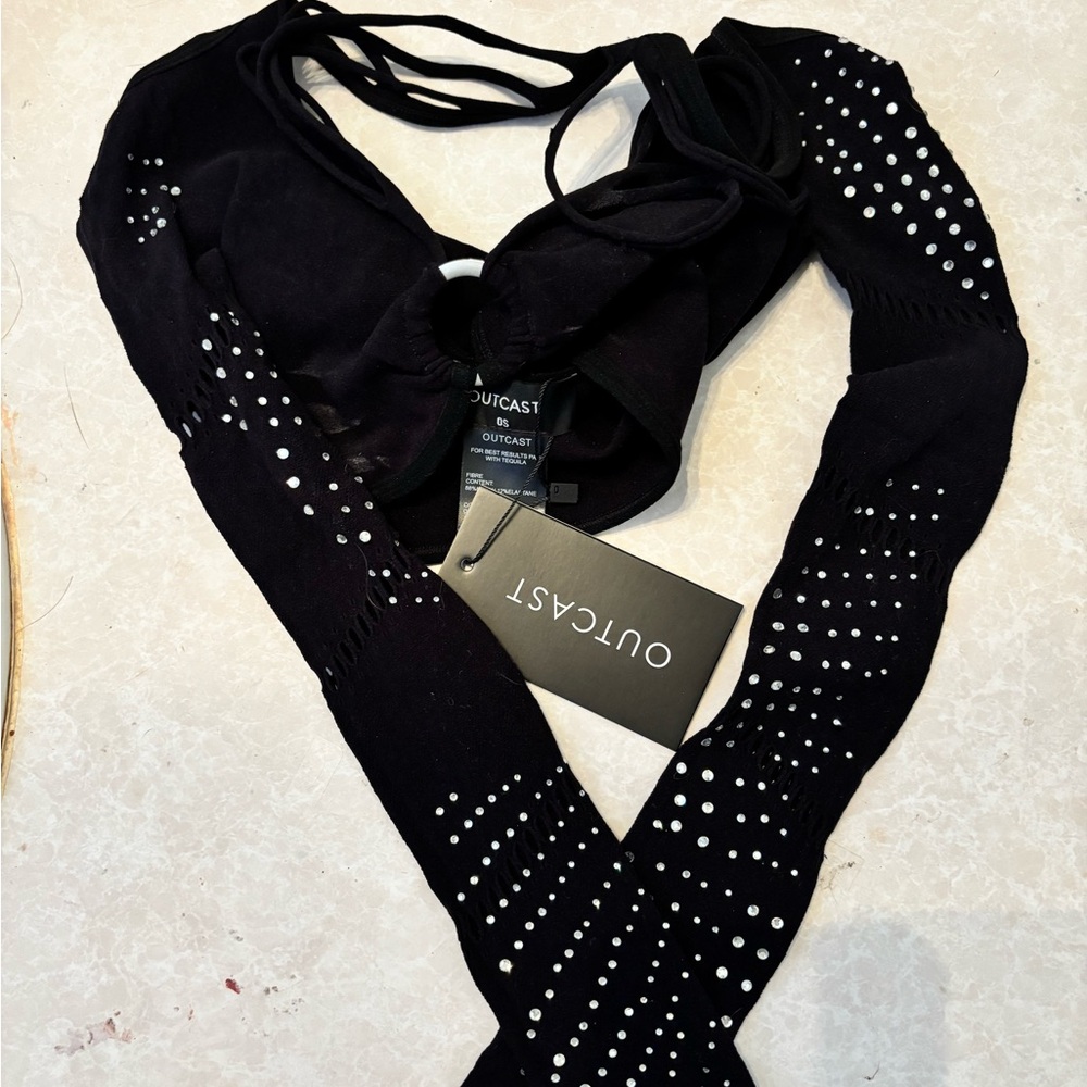 Outcast Black and White Bikini Set